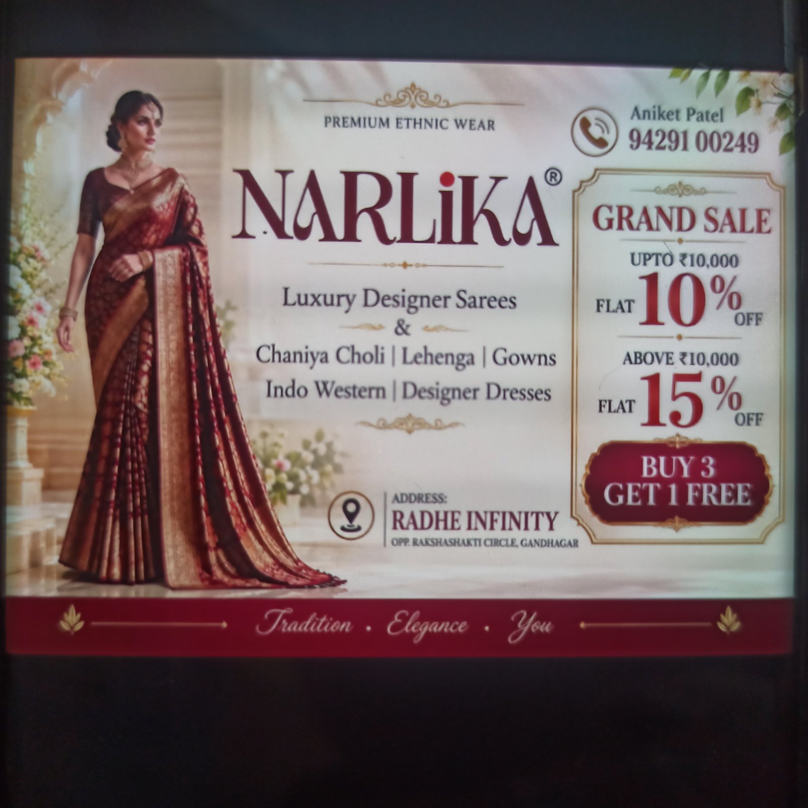 Grand Sale: Flat 10% OFF Above Upto ₹10,000 15% OFF & Buy 3 Get 1 Free