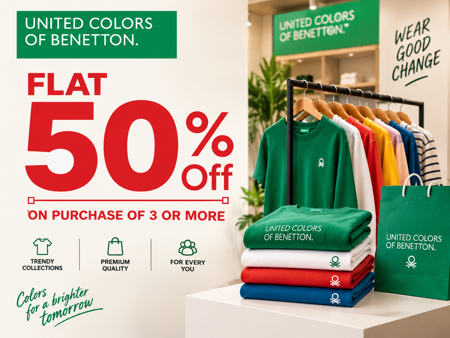Flat 50% Off on Purchase of 3 or More