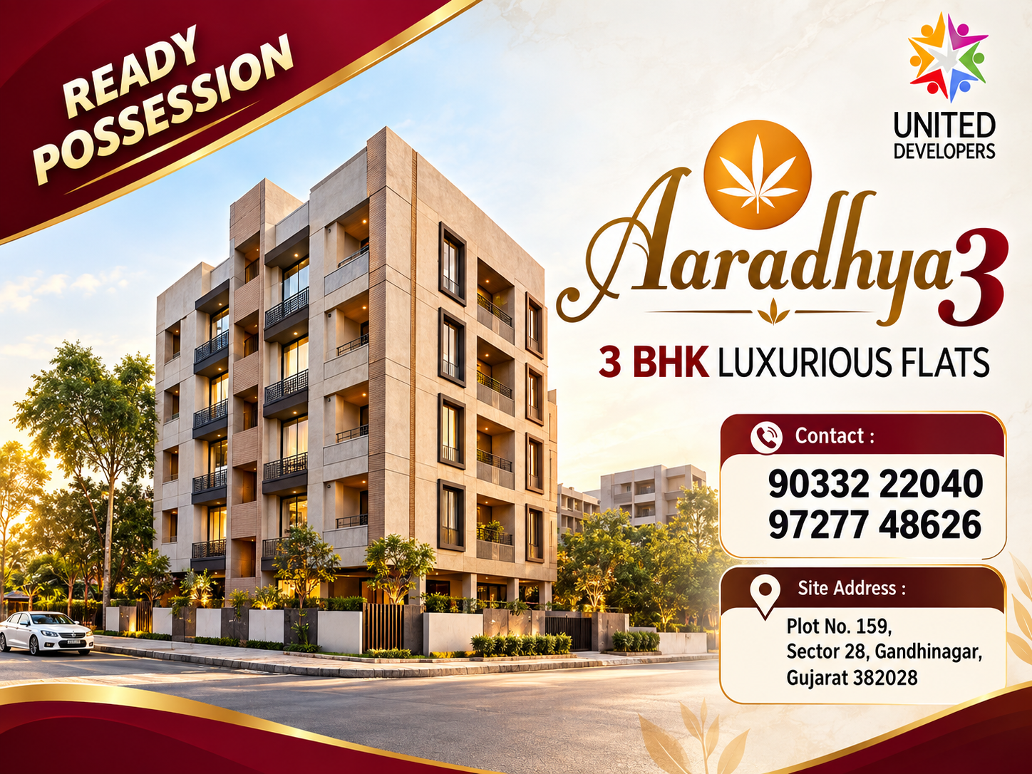 Aaradhya 3 - 3 BHK Luxurious Flats Ready Possession