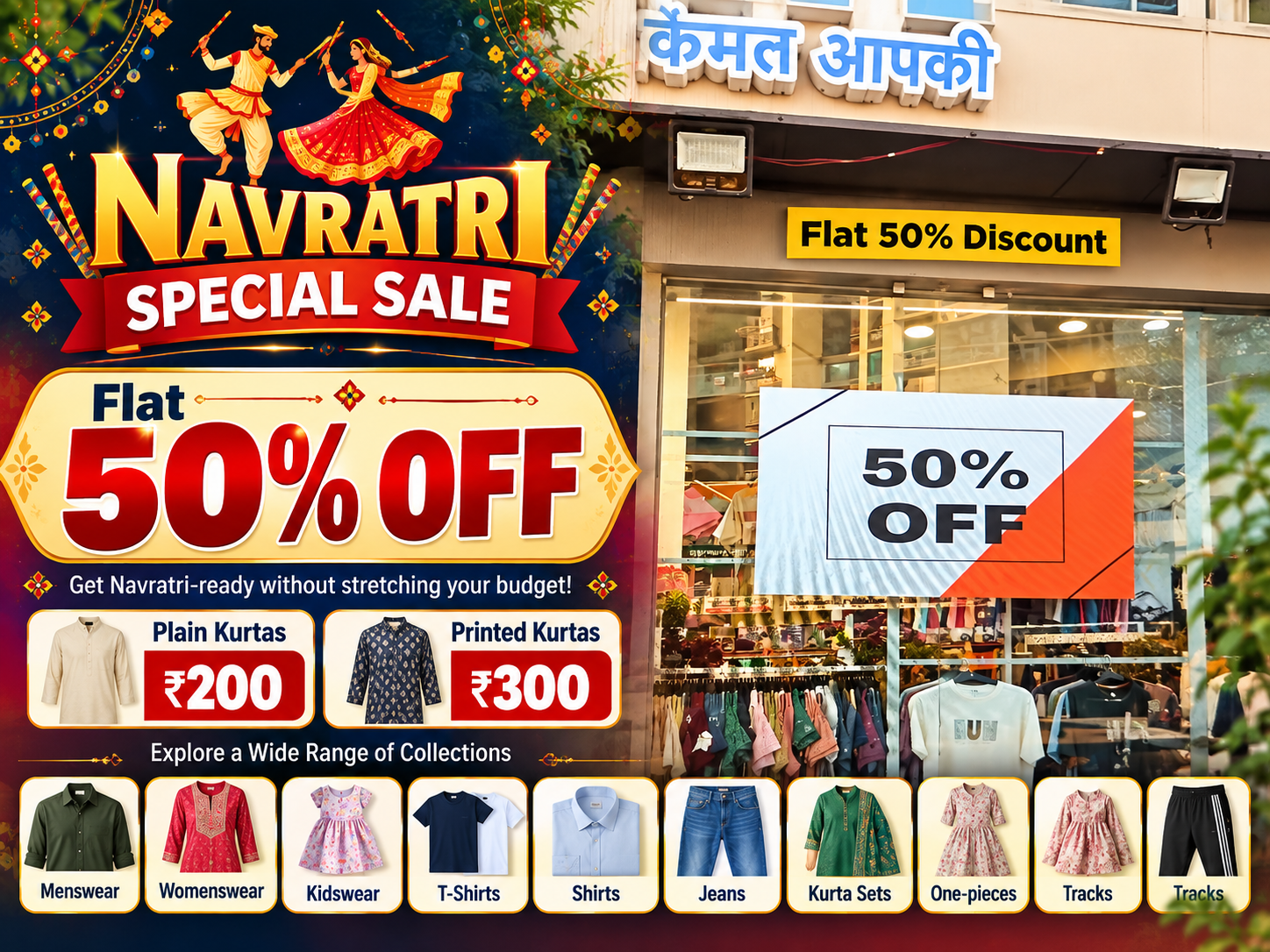 Navratri Special Sale - Flat 50% Off