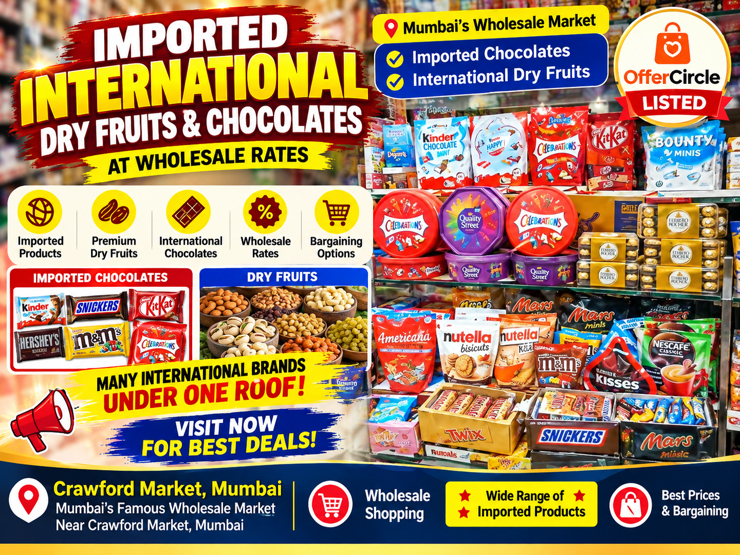 Imported International Dry Fruits & Chocolates at Wholesale Rates