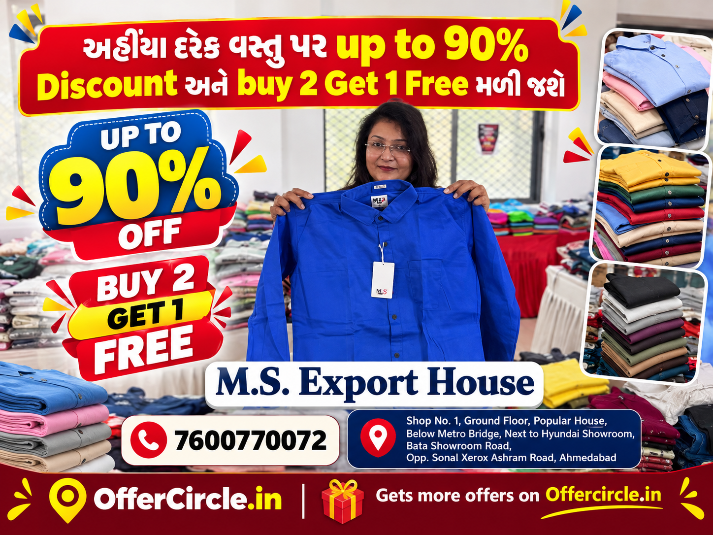 Up to 90% OFF and Buy 2 Get 1 Free on Shirts and Garments