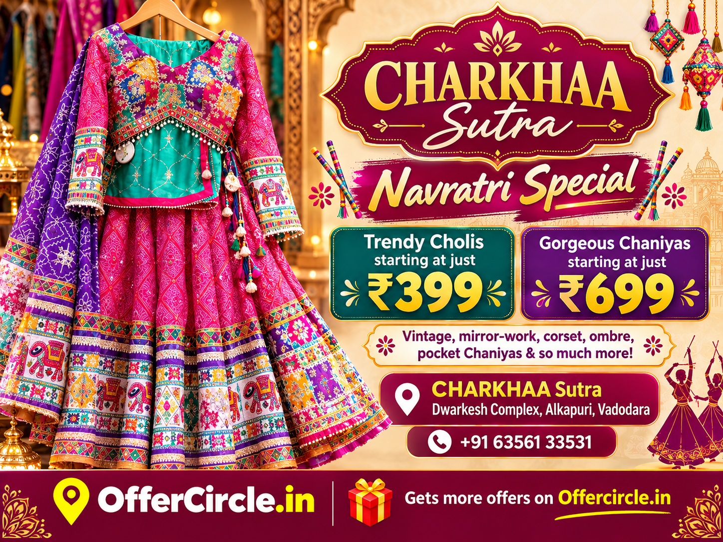Navratri Special Cholis & Chaniyas Starting at ₹399