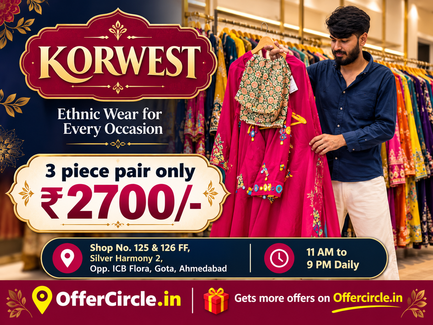 3 Piece Pair Ethnic Wear for ₹2700