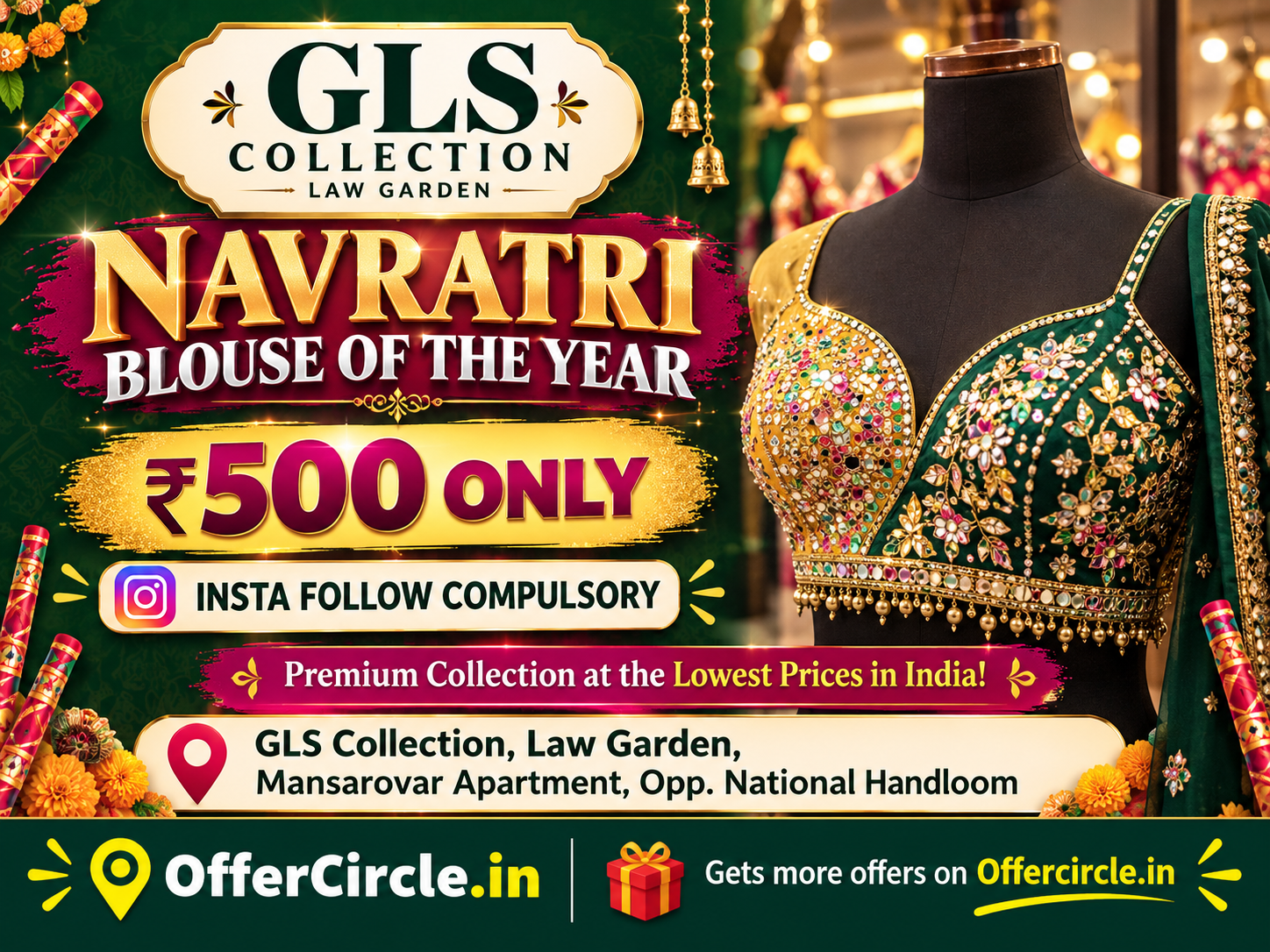 Navratri Blouse of the Year at Rs 500 Only